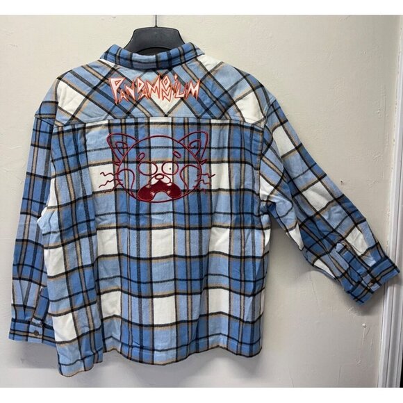 Disney Turning Red Pandamonium Plaid Flannel Shirt Jacket Unisex Large RPG - Picture 2 of 9